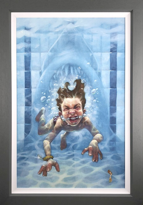 Get Out of The Water Hand Embellished Canvas by Craig Davison