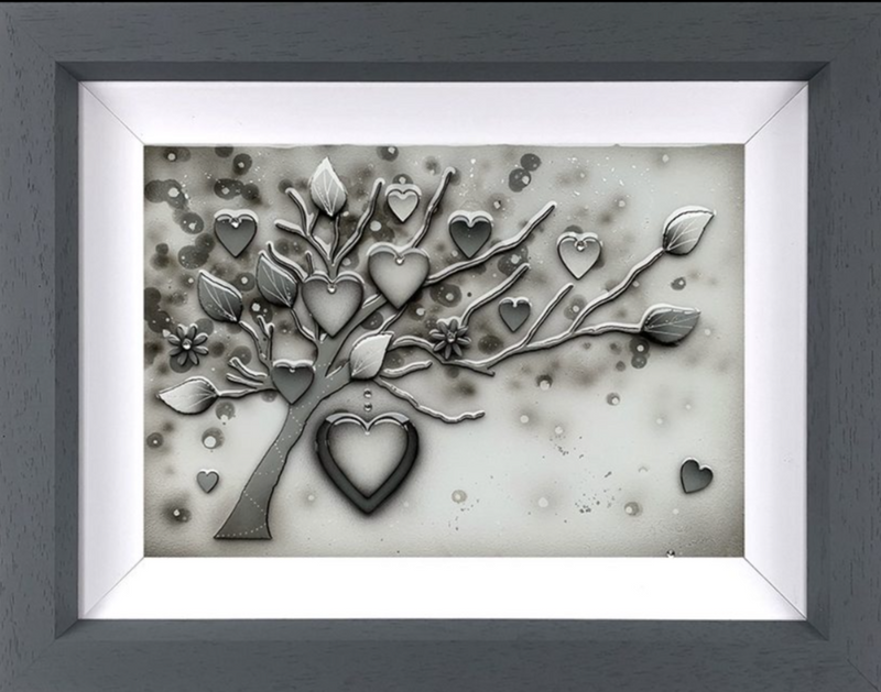 Grey Tree Grey Heart Original by Kealey Farmer