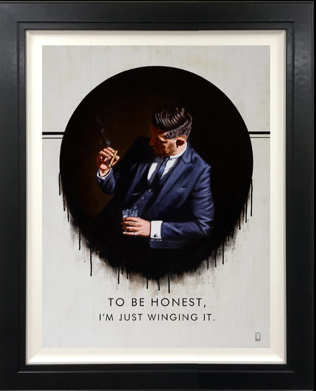 To Be Honest, I'm Just Winging It Hand Embellished Canvas by Richard Blunt