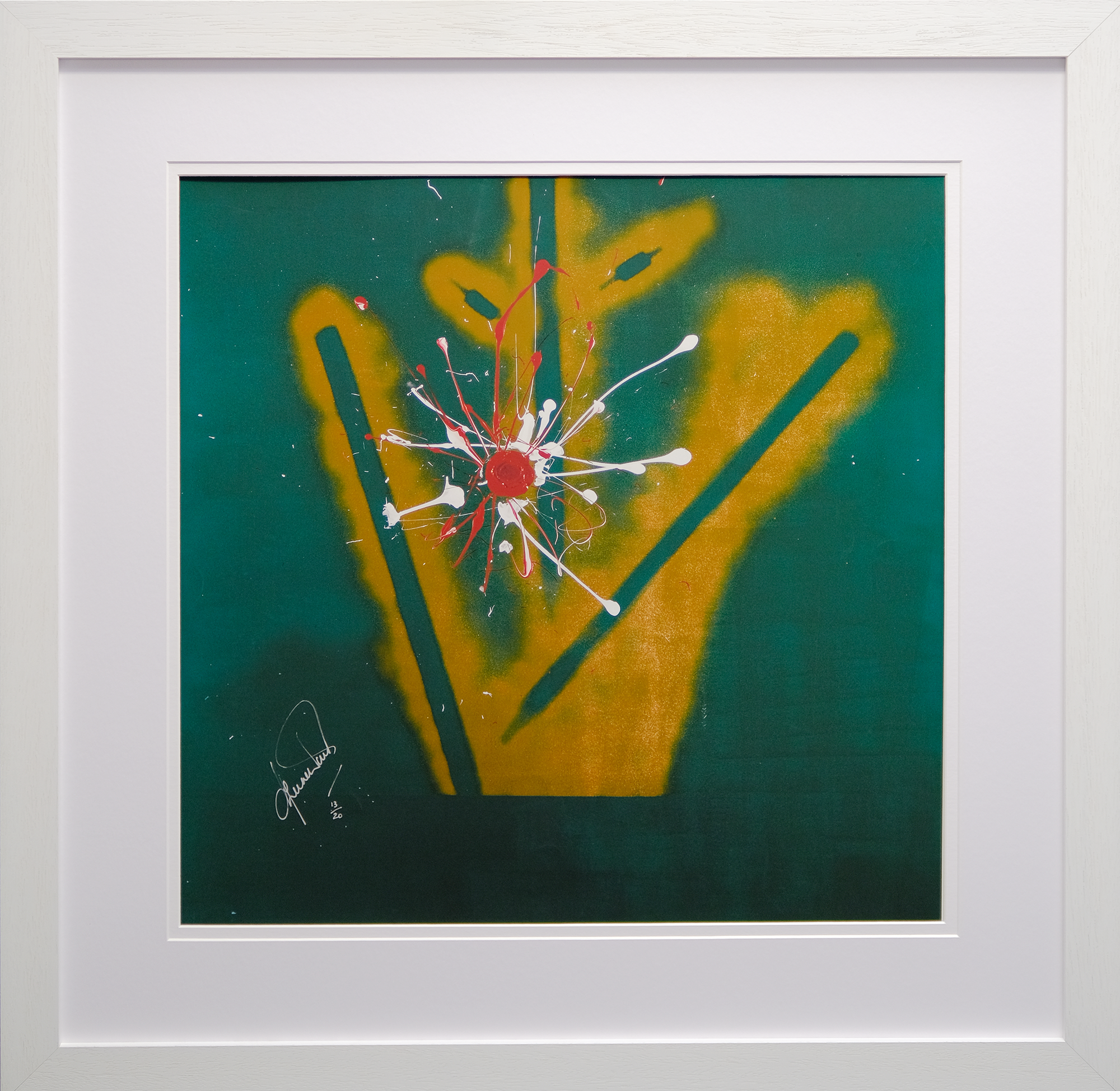 Shane Warne Signed Impact Art