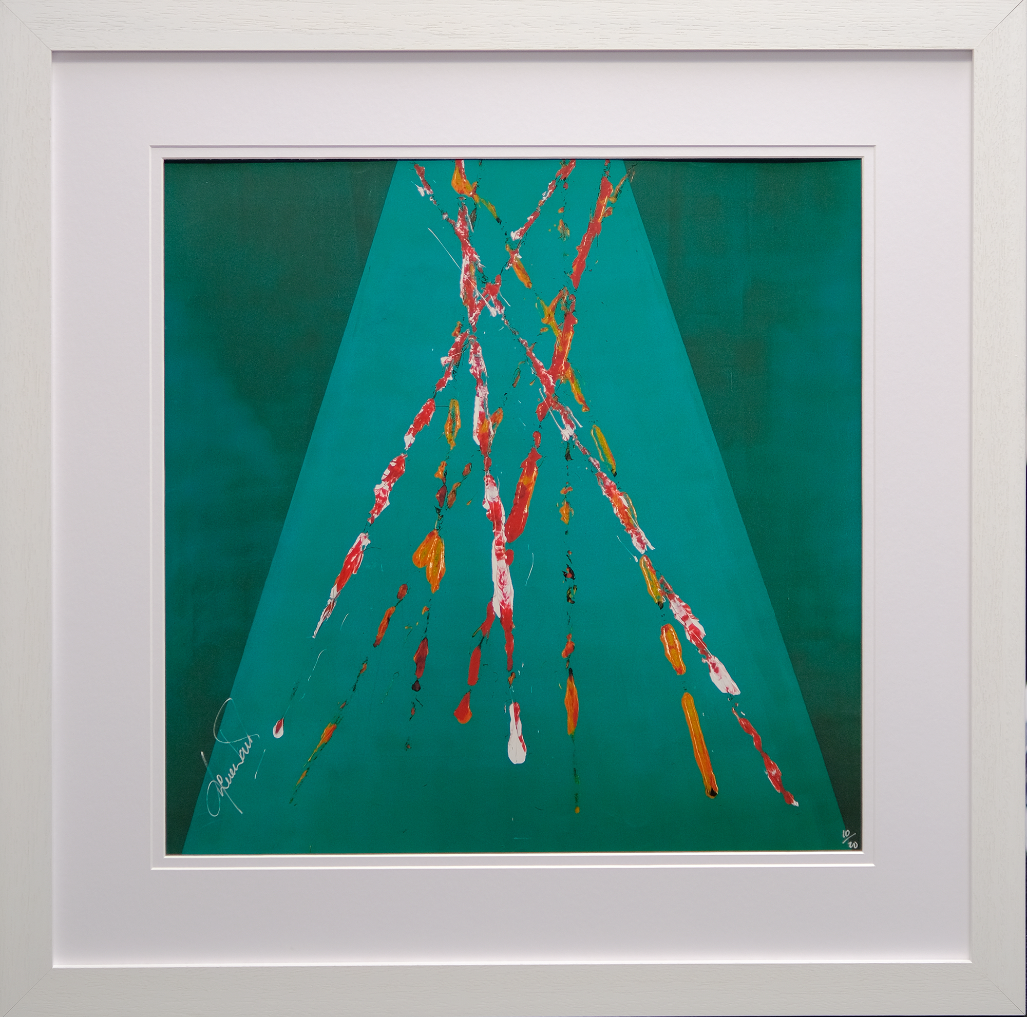 Shane Warne Signed Impact Art