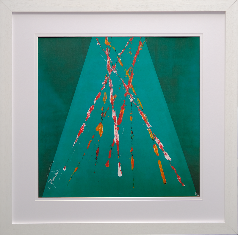 Shane Warne Signed Impact Art