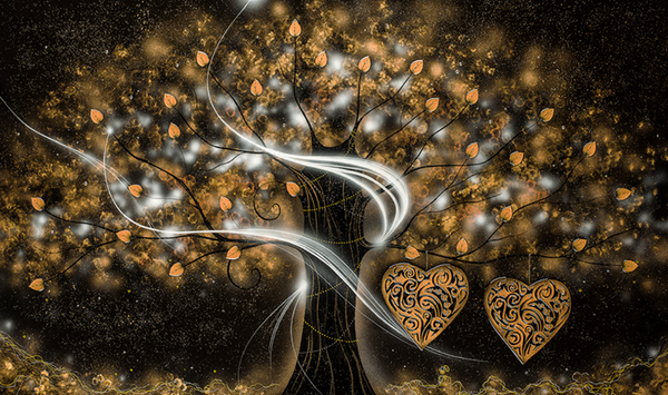 Power of Love Gold Large by Kealey Farmer